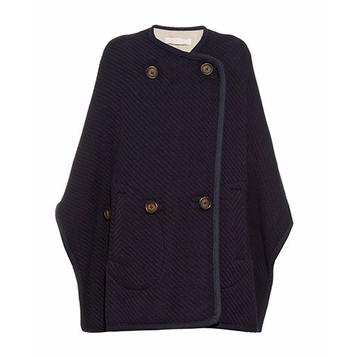Wool-Blend Cape